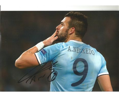 Football Álvaro Negredo signed 12x8 colour photo pictured while playing for Manchester City. Álvaro Negredo Sánchez ( born 20