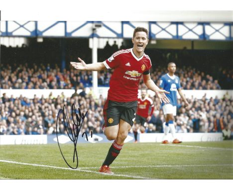 Football Ander Herrera signed 12x8 colour photo pictured while playing for Manchester United. Ander Herrera Aguera ( born 14 