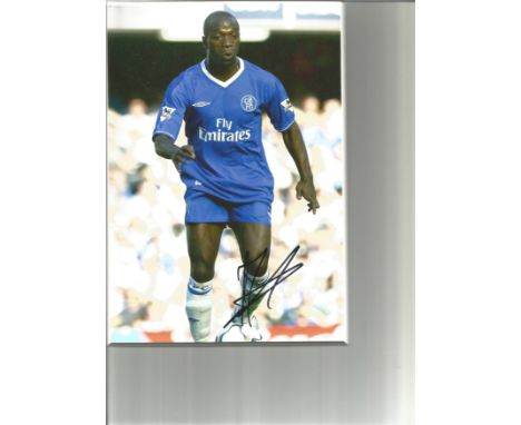 Football Claude Makélélé signed 10x8 mounted colour photo pictured while playing for Chelsea. Claude Makélélé Sinda ( born 18