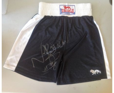 Boxing Prince Naseem Hamed signed Black Lonsdale Boxing Shorts. Naseem Hamed (born 12 February 1974), commonly known as "Prin