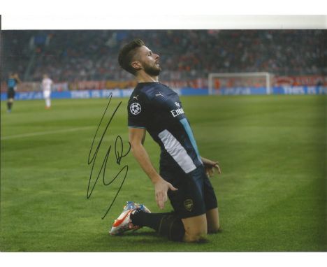 Football Olivier Giroud signed 12x8 colour photo pictured while playing for Arsenal. Olivier Jonathan Giroud ( born 30 Septem