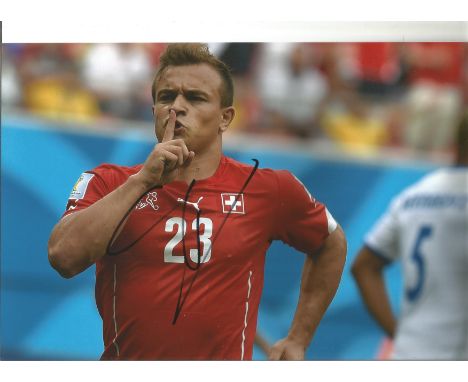 Football Xherdan Shaqiri signed 12x8 colour photo pictured while playing for Switzerland. Xherdan Shaqiri ( born 10 October 1