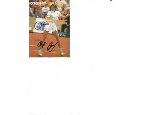 Tennis Steffi Graf signed 6x4 colour Adidas promo card. Stefanie Maria "Steffi" Graf ( born 14 June 1969) is a German former 