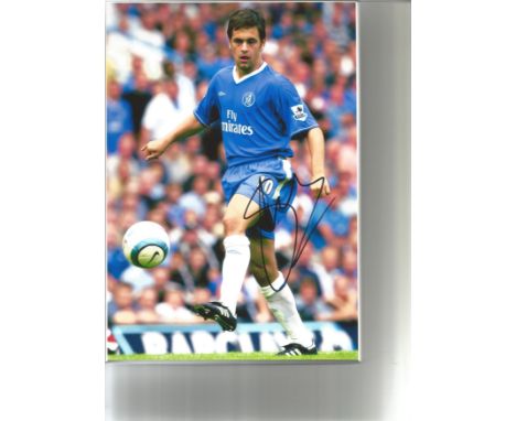 Football Joe Cole signed 10x8 mounted colour photo pictured playing for Chelsea. Joseph John Cole (born 8 November 1981) is a