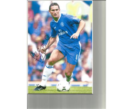 Football Frank Lampard signed 10x8 mounted colour photo pictured while in action for Chelsea. Frank James Lampard OBE (born 2