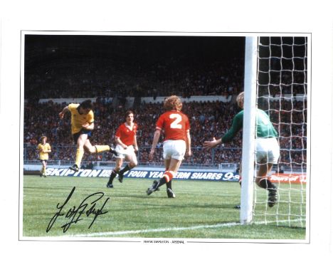 Frank Stapleton Signed Arsenal Fa Cup Final 12x16 Photo. Good Condition. All signed pieces come with a Certificate of Authent