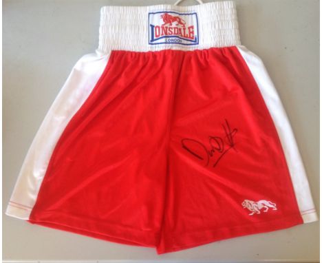 Boxing David Haymaker Haye signed Red Lonsdale Boxing Shorts. David Deron Haye (born 13 October 1980) is a British former pro