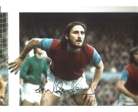 Football Frank Lampard Snr signed 10x8 colour photo pictured while playing for West Ham United. Good Condition. All signed pi
