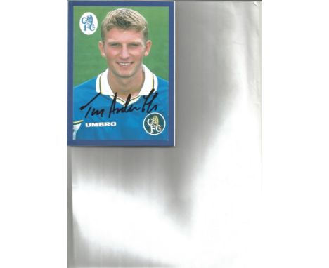 Football Tore André Flo signed 6x4 mounted colour photo pictured while at Chelsea FC. Tore André Flo (born 15 June 1973) is a