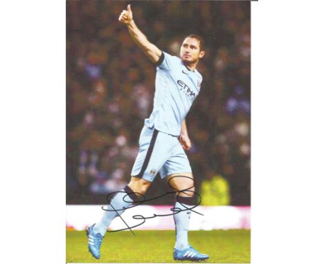 Football Frank Lampard signed 12x8 colour photo pictured while playing for Manchester City. Good Condition. All signed pieces