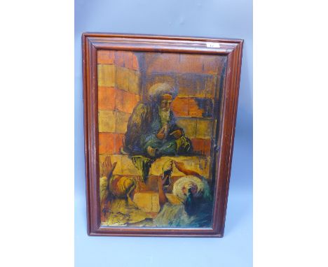 Sir Edwin Arnold (1832-1904) famous British poet and writer, oil on board dated 1893 and signed to lower left corner. Arnold 