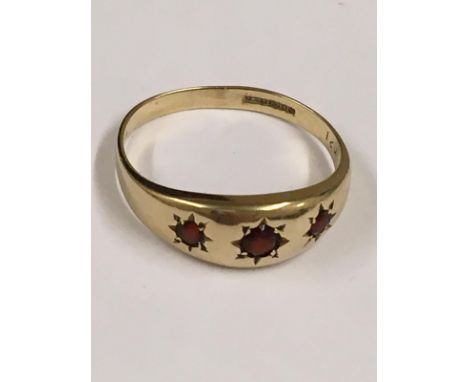 Vintage 9ct gold gypsy ring