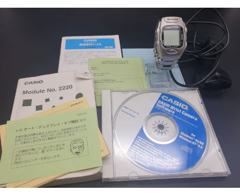 Casio Wrist Camera WQV Watch. Stainless Steel strap. Comes with all original paperwork, infra red lead and cd rom software - 