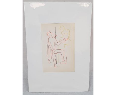 From La Machine Infernale, a play by Jean Cocteau. Original colour lithograph printed on vergé de voiron paper, from the art 