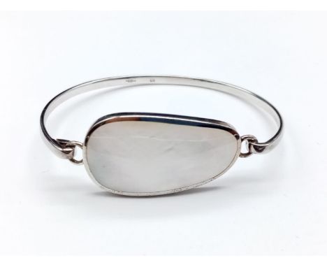 Vintage sterling silver mother of pearl bracelet 