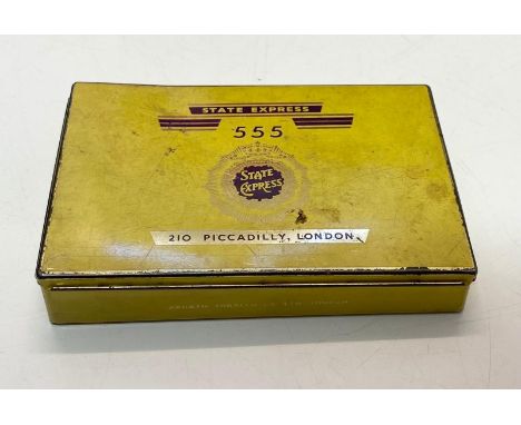 Vintage 1950's State Express 555 Cigarette Tin. 12cm x 8cm. Very good condition for age. 