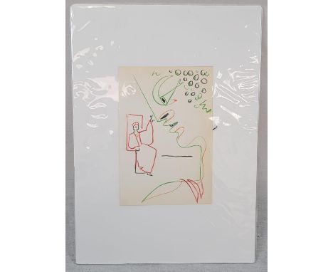 From: Bacchus, a play by Jean Cocteau. An original colour lithograph printed on vergé de voiron paper, from the art of Coctea
