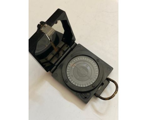 WWII Magnetic Marching Compass. MK 1, T G CO Ltd. Serial: B245520. Very good condition for age. Compass face width is 6.5cm. 