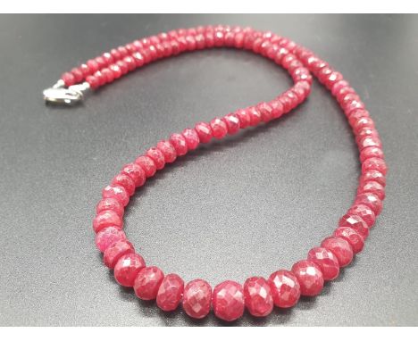 205cts African Ruby Gemstone Necklace 