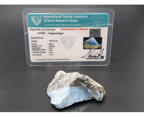 198.60 Cts Natural Opal Rough ITGLR Certified 