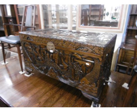 A carved trunk