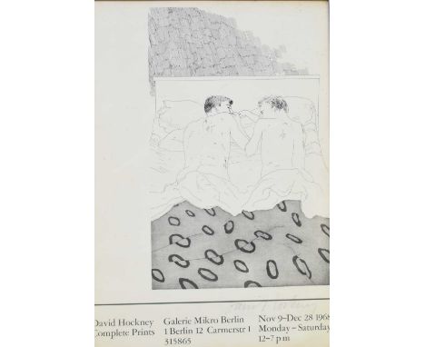 After David Hockney (b.1937), Two boys; Gallery Poster - Complete prints, Signed by David Hockney, Galeries Mikro, Berlin 196