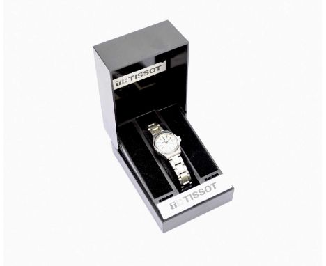 Tissot: A gentleman's stainless steel and yellow metal PR100 automatic bracelet wristwatch, the brushed case with yellow meta
