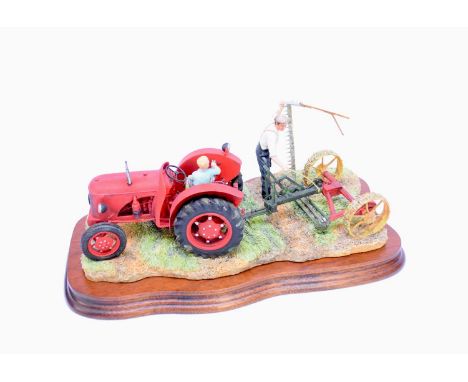 Border Fine Arts 'The First Cut' (David Brown Cropmaster)model JH70 by Ray Ayres,a limited edition numbered 267 of 1,500 piec