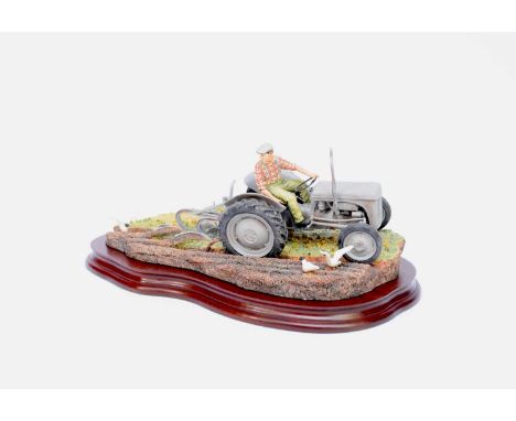 Border Fine Arts 'The Fergie' (Tractor Ploughing)model JH64 by Ray Ares, a limited edition numbered 1092 of 1,250, with origi