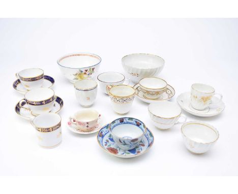 An assembled group of English tea and coffee wareslate 18th and early 19th centuriescomprising a Derby coffee cup, circa 1790