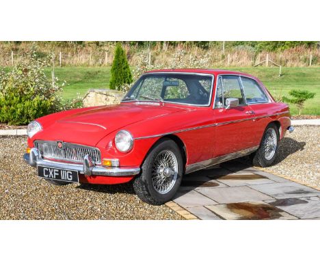 1968 MG C GTRegistration number: CXF 111GDate of first registration: 04/12/1968VIN number: GCD1/4488GEngine number: 29GH3306M