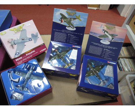 Three Corgi 'The Aviation Archive' 1:72nd Scale Diecast Model Military Aircraft, #AA33804 P-47 D Thunderbolt - 'II', Capt Her