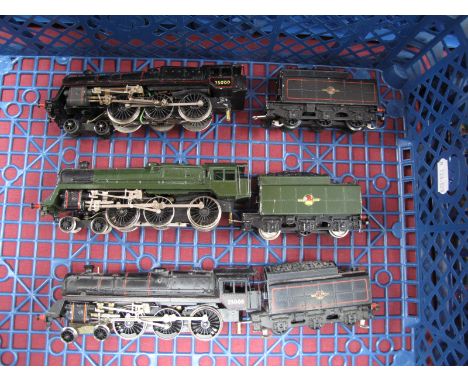 Three Trix TTR BR Standard Class 4-6-0 Steam Locomotives and Six Wheel Tenders- for spares and repair (pickups and/or small p