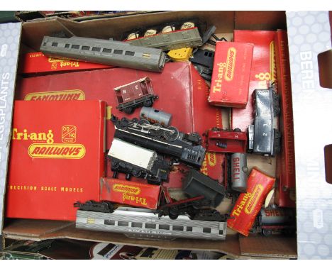 A Quantity of Triang "OO" Scale Model Railway, including locomotives, rolling stock, line side accessories, sometimes boxed, 