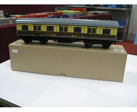 ACE Trains 0 Gauge/7mm G.W.R ''Ocean Mails'' Coach Coverlay Designed and Prepared by Brian Wright,  finished in STD brown/cre