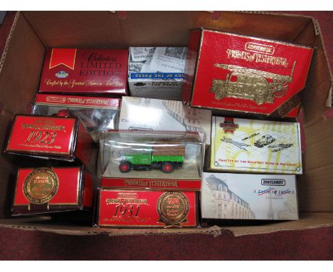 Eleven Corgi Diecast Model Vehicles, including Models of Yesteryear 1936 Leyland Cub Fire Engine FK-7, # YPP02 'Power of the 