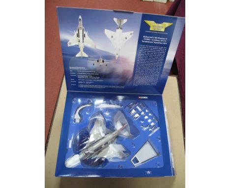 Corgi 'Aviation Archive' 1:72nd Scale Diecast Model Military Aircraft, #AA33201 McDonnell F-4N Phantom II, 15100 - US Navy, V