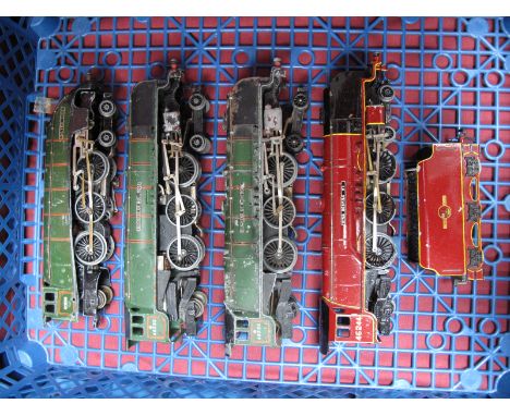 Four Hornby Dublo 3 Rail 4-6-2 Steam Locomotives, two "Duchess of Montrose" plus an A4 "Silver King" (no tenders), for spares