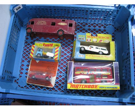 Five Circa 1960's/1970's Diecast Model Vehicles, by Matchbox, Lone Star, Dinky, including Matchbox Superkings K-15 The London