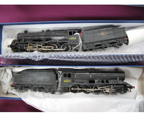 Two Hornby Dublo 3 Rail (Tender Plunger Pickup) Class 8F 2-8-0 Steam Locomotives and Six Wheel Tenders, custom boxed, both re