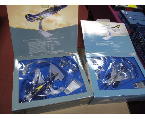 Two Corgi 'The Aviation Archive' 1:72nd Scale Diecast Model Military Aircraft, #AA33203 McDonnell F-4J Phanton, U.S. Navy 'Bl