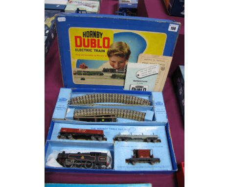 Hornby Dublo Ref. EDG18 3 Rail Tank Goods Train Set- Boxed. Comprising Class 4MT STD tank 2-6-4 steam locomotive, BR black R/