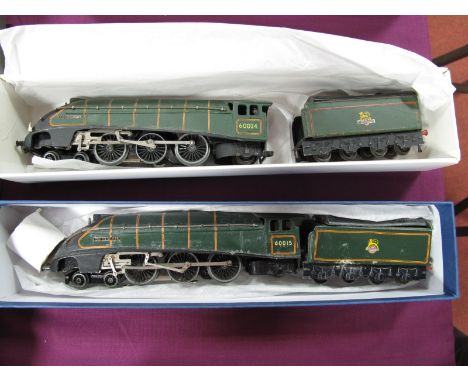 Two Hornby Dublo 3 Rail Class A4 4-6-2 Steam Locomotives and Eight Wheel Tenders, both renovated/renumbered to a reasonable s