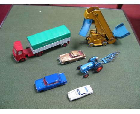 A Small Quantity of Mainly Original Corgi, Dinky Diecast Vehicles, including Corgi Fordson Power Major Tractor and Dinky AEC 