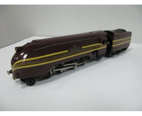 Trix TTR 4-6-2 3 Rail Coronation Class Streamline Steam Locomotive and Six Wheel Tender, LMS maroon R/NO 6220-Renovated/repai