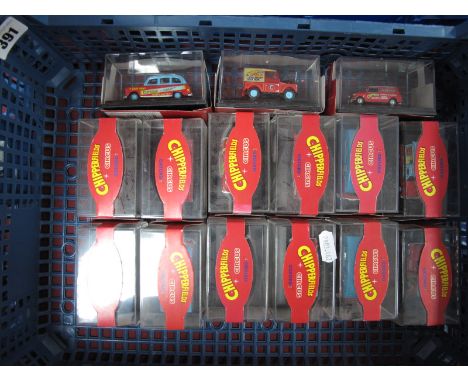 Fifteen Oxford 1:76th Railway Scale "Chipperfield Circus" Diecast Model Vehicles, including Ford Anglia lighting equipment, L