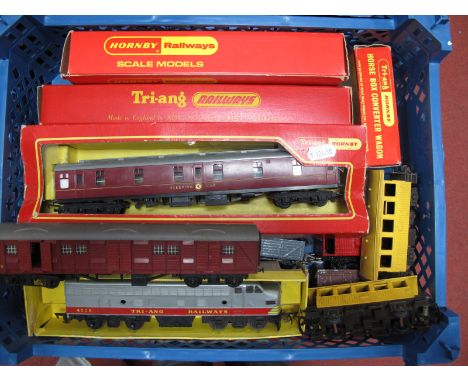A Quantity of Tri-ang "OO" Gauge/4mm Items, Transcontinental Diesel Locomotive, R/No. 4008, two Ref R339 Sleeping Cars, R023 