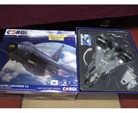 Corgi 'The Aviation Archive' 1:48th Scale Diecast Model Military Aircraft, #AA28401 English Electric Lightning F6, XR728/JS, 