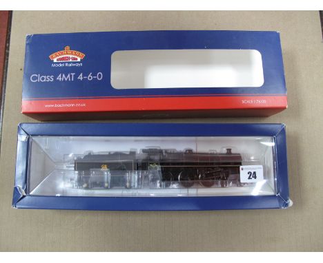 Bacchamm "OO" Gauge/4mm Ref 31-117 DC Standard Class 4MT 4-6-0 Steam Locomotive and Six Wheel Tender, BR Black R/No 75074, ea