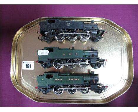 Three Graham Farish ''OO'' Gauge/4mm Class 94XX 2-6-2 Tank Steam Locomotives R/NO's 8103. Two GWR green- One BR black. Condit